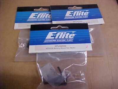 E-FLITE  EFLH2004 (3 PKGS) = MD520N BATTERY  MOUNT SET : BCX3 (NEW)
