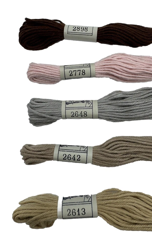 9 Skeins DMC Retors a Broder #4 Cotton Tapestry Thread Various Colors - Image 3 of 4