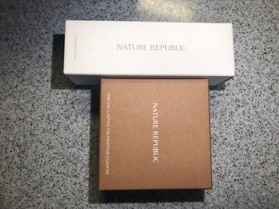 Nature Republic Foundation and Foundation Cushion Set N45 Tan Brown