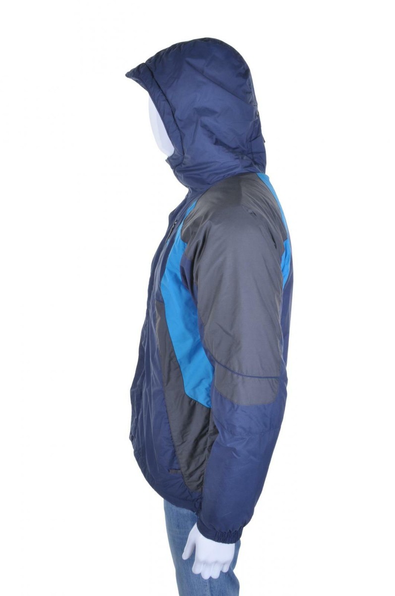 COLUMBIA Vintage 90s Puffa Jacket S Blue Hooded Waterproof Padded