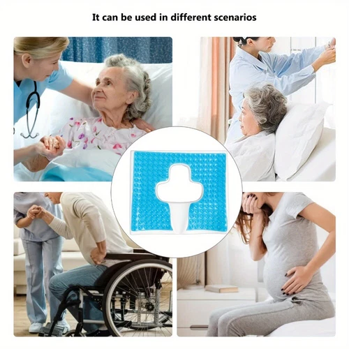 T-shaped Memory Foam Gel Pad Breathable Butt Cushion Sit Bed Hemorrhoid Pressure - Picture 12 of 16