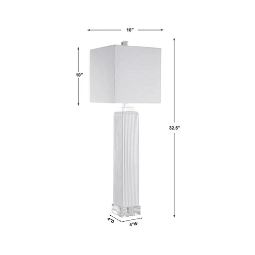 Uttermost Bennett Ceramic and Fabric Buffet Lamp in Off White - Picture 7 of 7