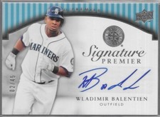 2008 UD Premier Wladimir Balentien Signature Premier Auto 2/50 Seattle Mariners