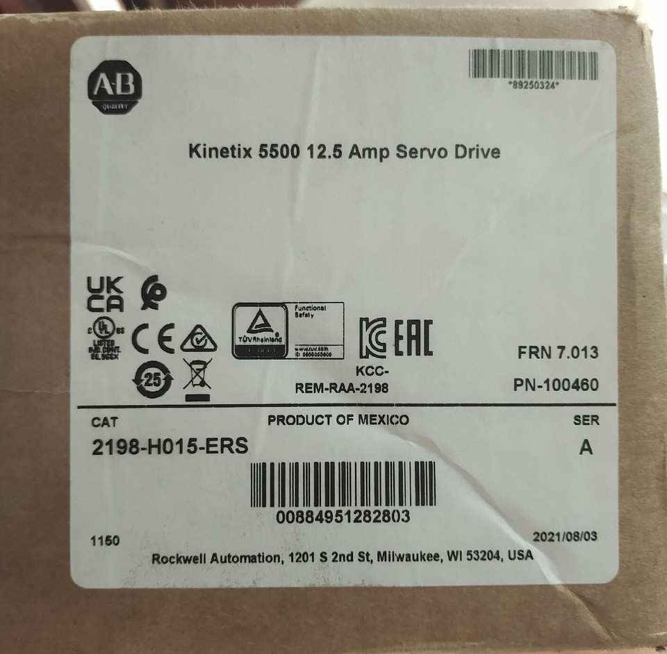 One New 2198-H015-ERS Kinetix 5500 12.5Amp SERVO DRIVE 2198H015ERS By ...
