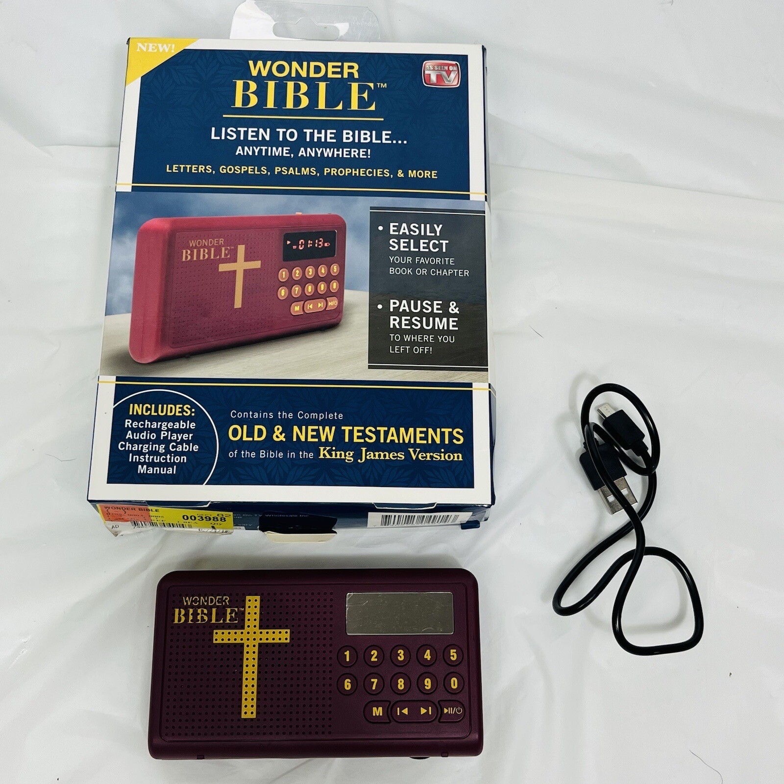 Wonder Bible KJV Talking Audio Bible Player New & Old Testament w