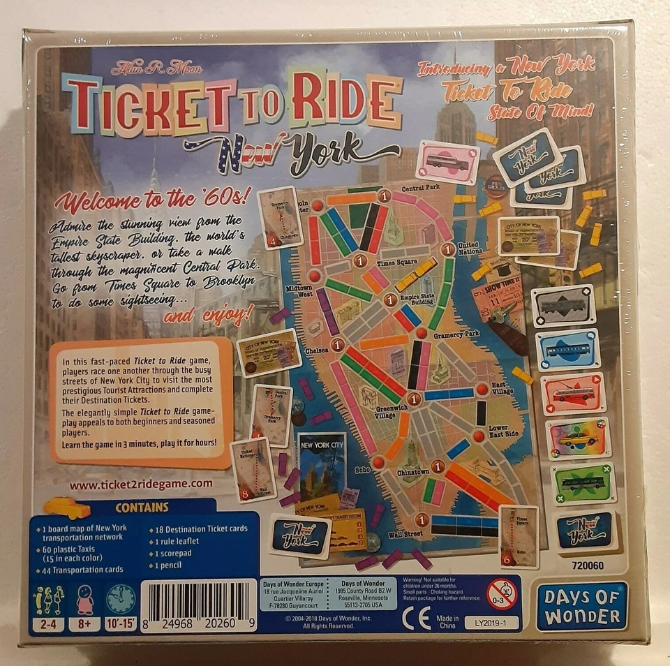 Ticket to Ride - New York Board Game 2018 - Brand New Sealed - Image 2 of 2