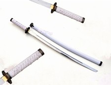 38" Demon Slayer Sanemi's white Sword Anime Series Real Samurai Tactical Katana