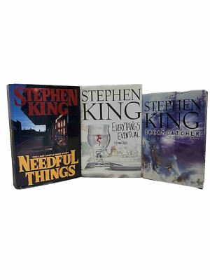 Stephen King HB 3 Book Lot Needful Things Everythings Eventual Dreamcatcher