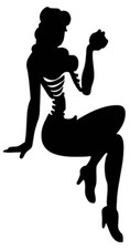 Zombie Pin-up Girl Ghoul Sticker Vinyl Decal Walking Dead Gothic Horror Undead Zombie Pin-up Girl Ghoul Sticker Vinyl Decal Walking Dead Gothic Horror Undead