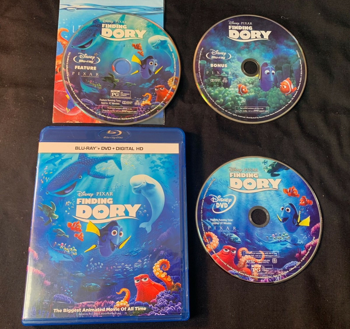 Finding Dory (Blu-ray/DVD, 2016, 3-Disc Set) (B2) 786936851038 | eBay