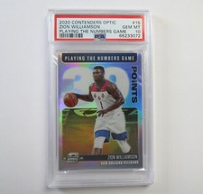 2020 Contenders Optic Holo Prizm Playing The Numbers Game Zion Williamson PSA 10