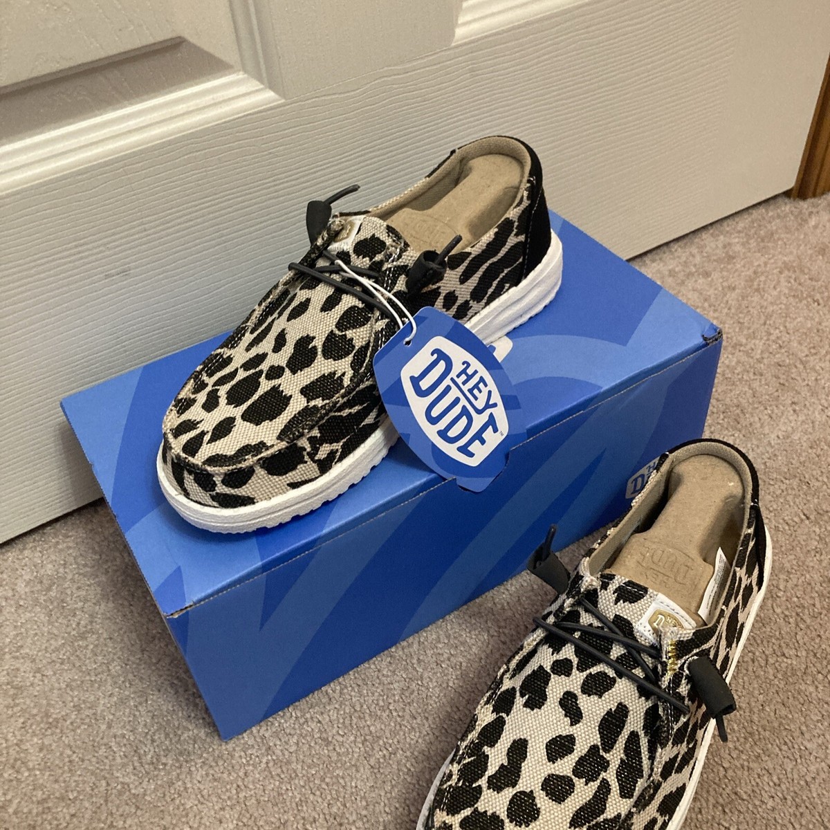 Hey Dude - Women's Wendy Leopard Sparkle Woven Slip-On Shoes