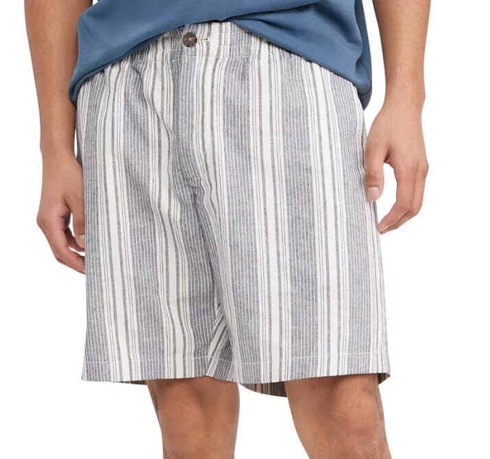 Мужские шорты в полоску TOMMY HILFIGER Theo 7 Hampton M синего цвета 10090₽