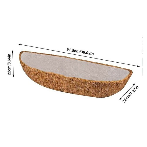 2x 24"/30"/36" Coco Liner Trough Coco Fiber Replacement Liner Wall Flower Basket - Picture 14 of 15