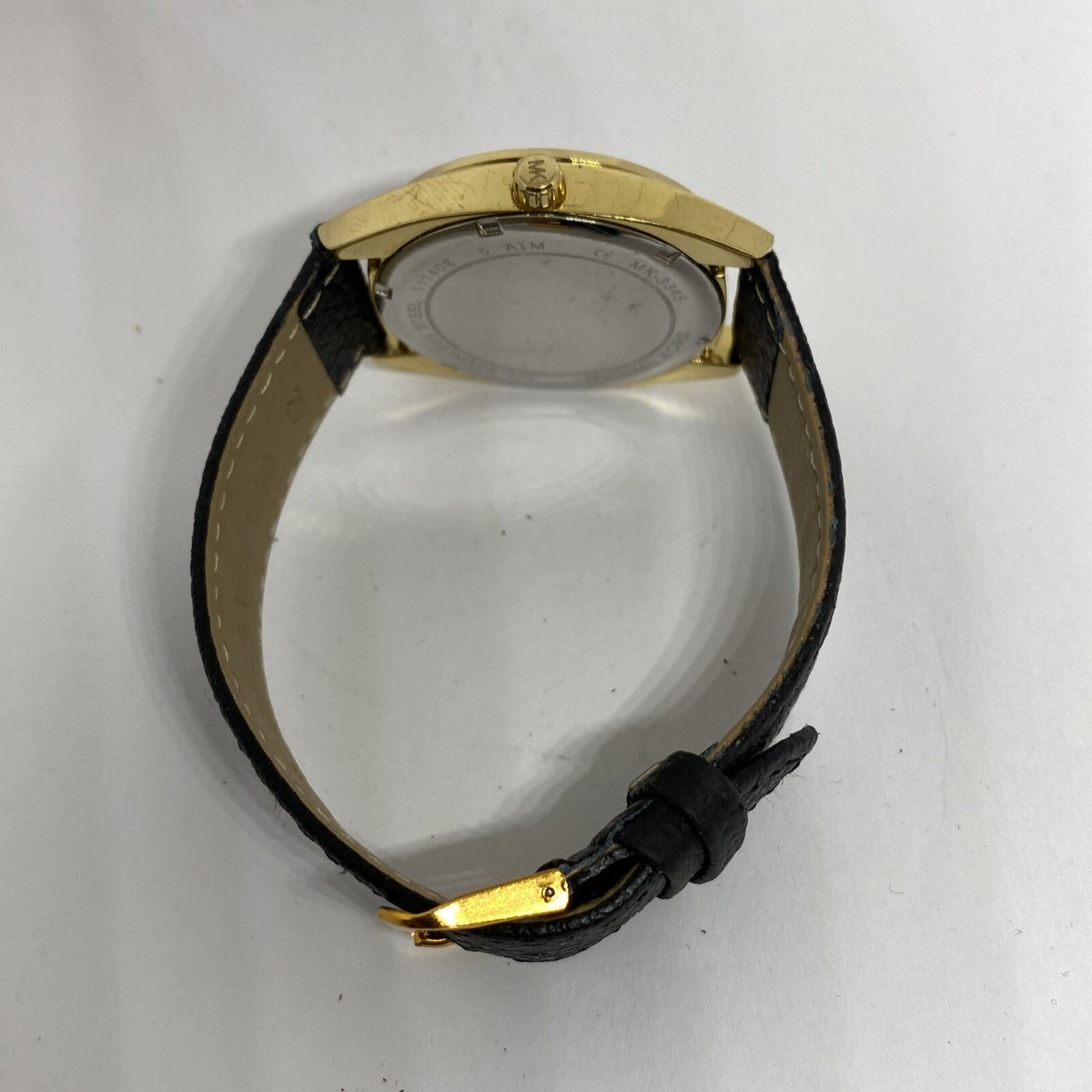 Michael Kors MK3345 Women\'s Black Leather Analog Dial Quartz Wrist Watch JK572 Michael Kors Quartz Analog Watch MK-2747 (#47) | eBay main image 3