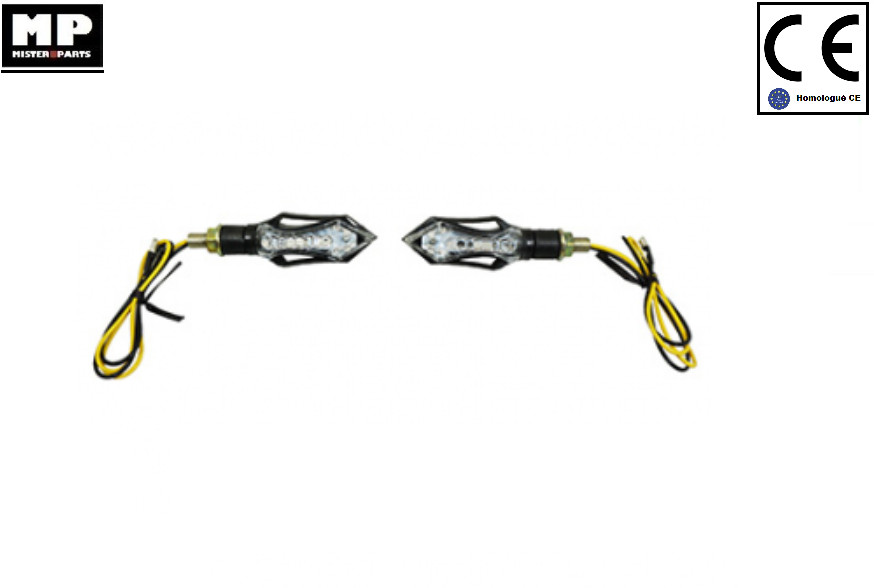 Clignotants séquentiels Sakado avec éclairage dynamique LED et lentille transparente