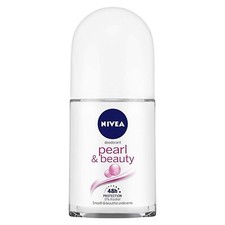2 X NIVEA Deodorant Roll On, Pearl  Beauty For Women 50ml Free Shipping