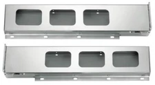 Chrome Mud Flap Hanger Rear Bar w/ Square Light Cutouts 