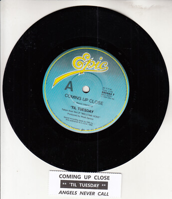'TIL TUESDAY  Coming up close PROMO 7'' 45 rpm record NEW RARE! + juke box strip