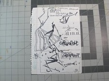 vtg 90s rap hip hop -  Original album logo art Jo Buck Groovanaut comic sketches