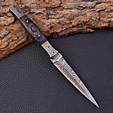 Custom HandMade Hunting Boot Knife Hand Forged Damascus Steel Blade 2841