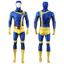 X-Men '97 Cyclops Jumpsuit Cosplay Costume Scott Bodysuit Halloween Stage Zentai