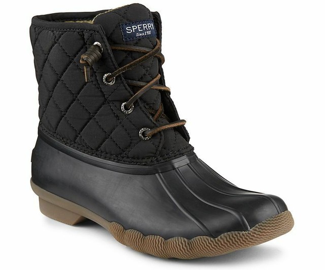 all black duck boots womens