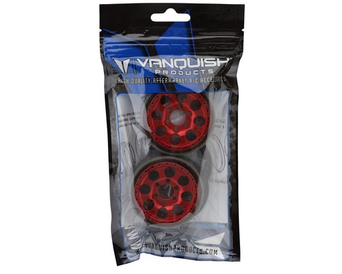 Vanquish Products KMC KM237 Riot 1.9" Beadlock Crawler Wheels (Red) (2) - Picture 4 of 4