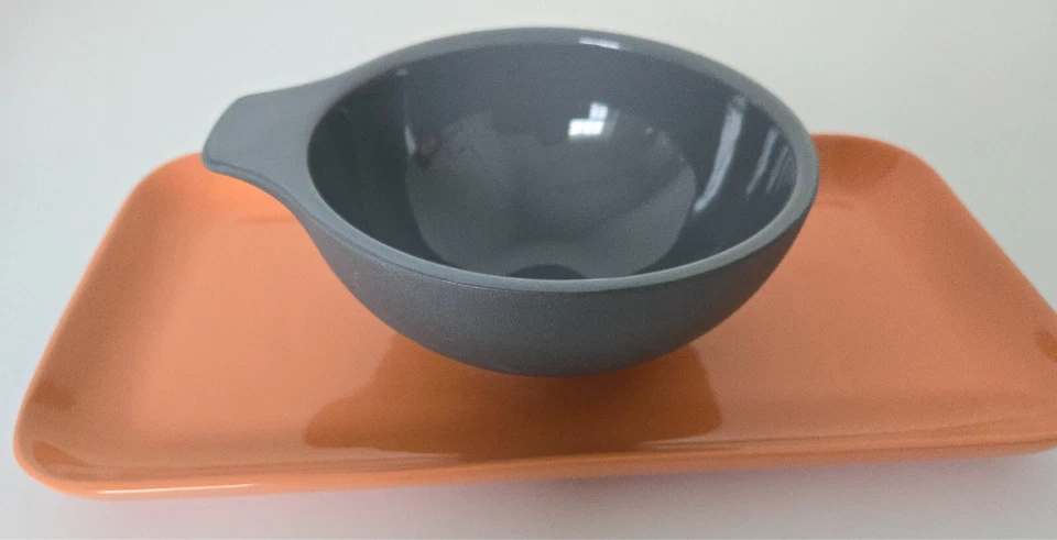 IKEA ÖMSESIDIG OMSESIDIG Tray With 2 Bowls Orange/Gray (605.500.23)  New - Image 4 of 4