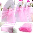10Pcs Organza Sashes Chair Cover Bow Wider Fuller Ribbon Party Wedding PR