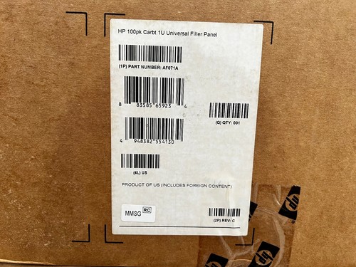 HP 1U Universal Filler Fanels 100Pck AF071A - Picture 2 of 2