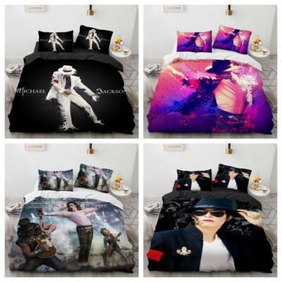 Neu 3D Michael Jackson Bettwäsche Set Bettbezug Set 135x200 200x200 220x240 3tlg
