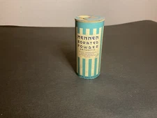 Vintage Mennen Borated Powder 4 oz 1940's WWII Victory Packaging Antiseptic Full