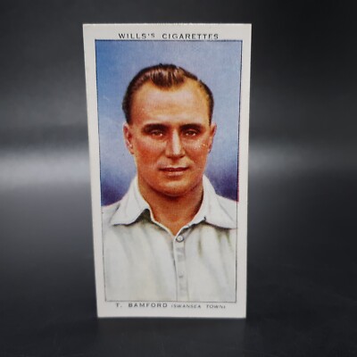 wills cigarette cards association footballers 1939 Wills Association Footballers #4 Tommy Bamford Tobacco Cigarette Card