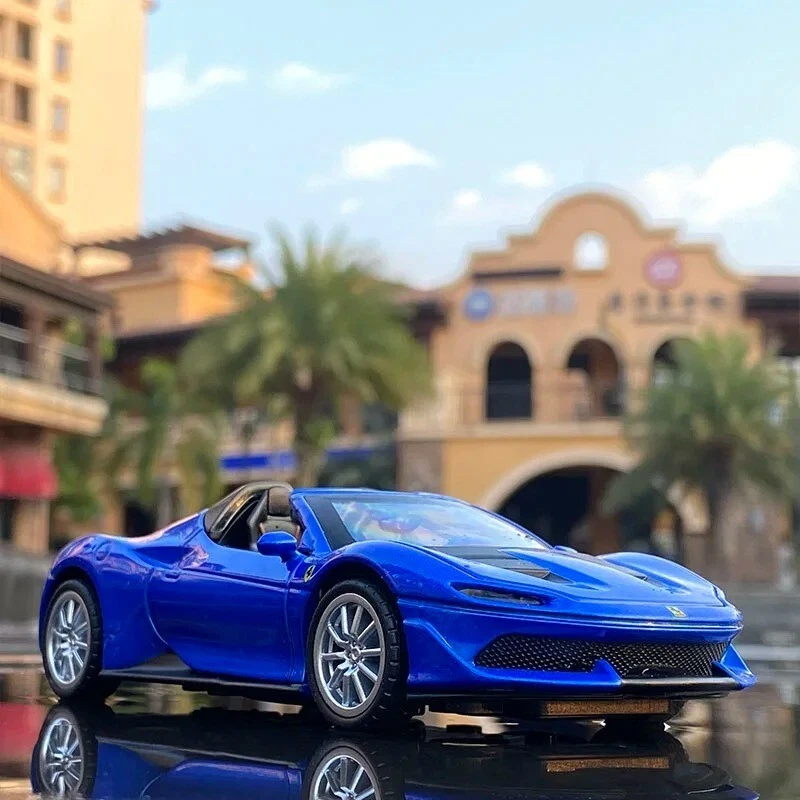 1:32 Ferrari J50 Alloy Diecast Model Sports Car Sounds Lights Vehicle Kids Toys - Image 2 of 4