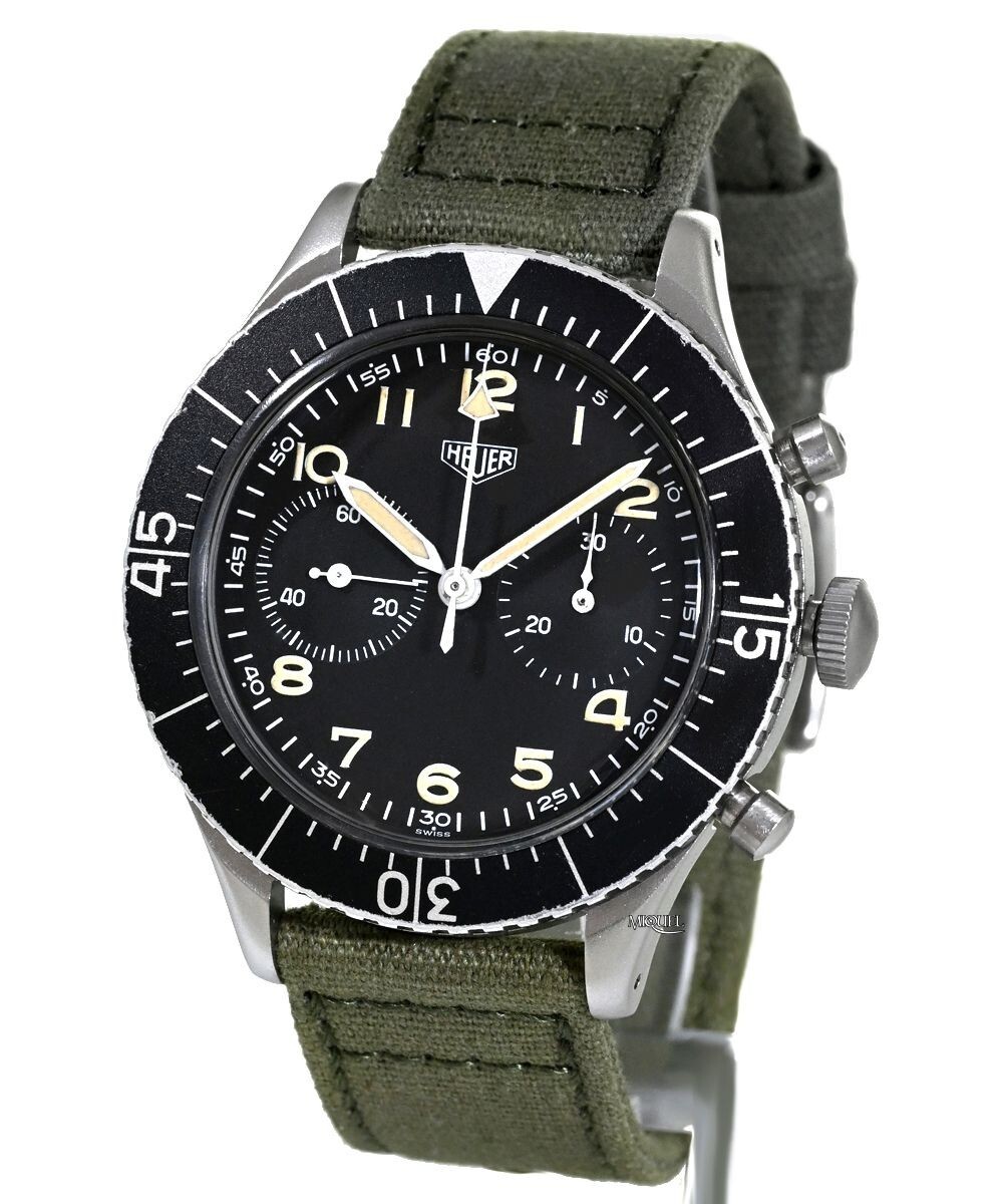Heuer Bundeswehr Chronograph Flyback 1550 SG Vintage(Pre