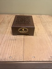 Beautiful VINTAGE Walnut Music Box Lasercraft - Love Story Music Box, Size 1 3/4