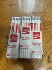 VINTAGE 1980'S  LOT OF 3 DOZEN COCA COLA BOTTLING COMPANY "COKE IS IT" PENCILS