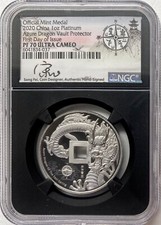 2020 China Platinum 1oz. Azure Dragon Vault Protector NGC PF-70 UCAM FDI 4490.00 per troy oz