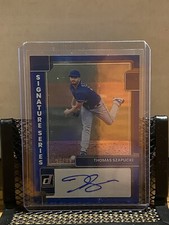 Thomas Szapucki 2022 Donruss Signature Series Blue Auto (RC) #96/99 - Mets