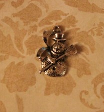 Pendant Snowman Charm Christmas Charm Winter Snow Charm Frosty the Snowman Charm