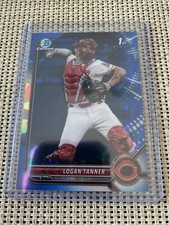 2022 Bowman Draft Sapphire LOGAN TANNER #BDC-55 1st Base Refractor Reds