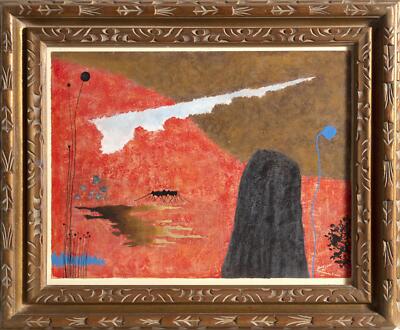 Yohanan Simon, Landscape, Gouache on paper laid to card, signed and dated lower