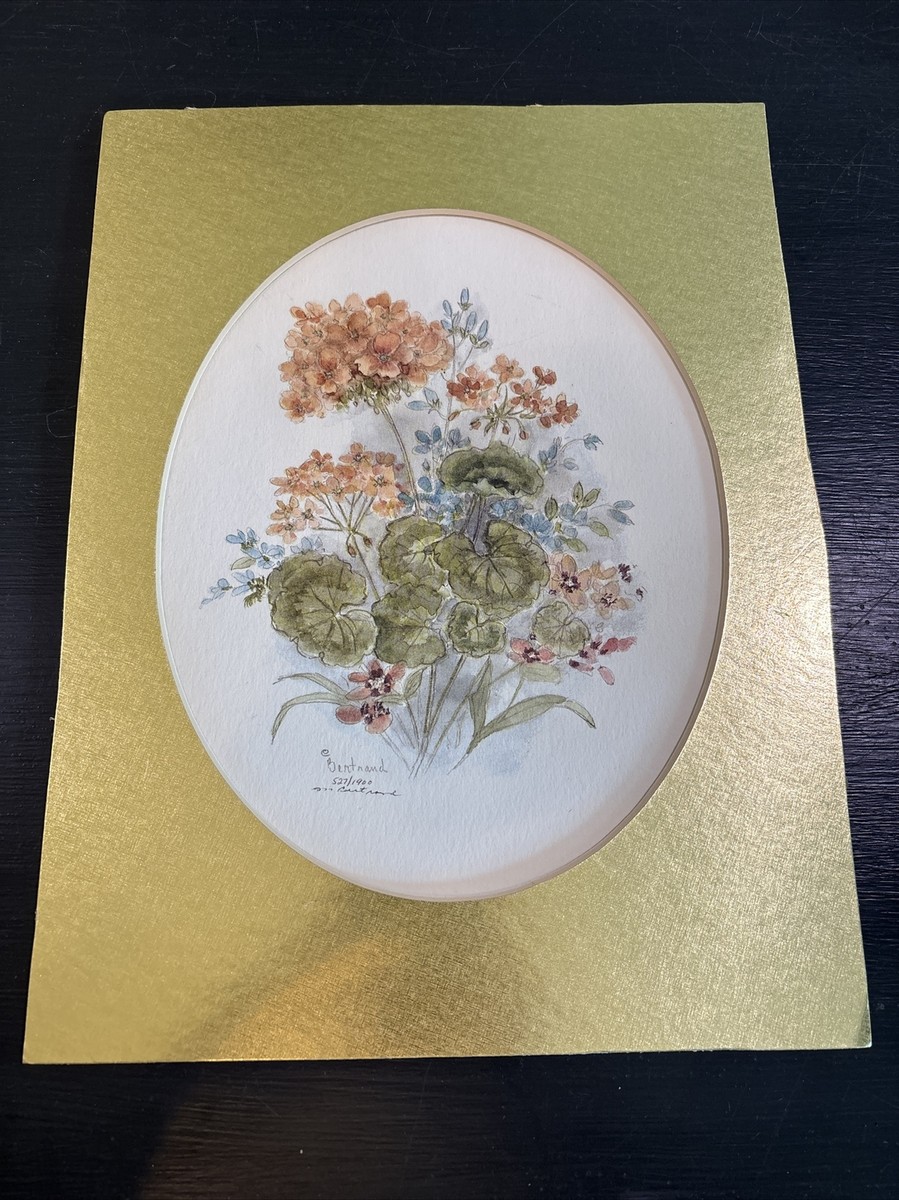 Mary Vincent Bertrand “Geraniums” Signed Numbered Art Print