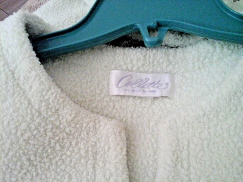 Collette Mint Green Long Sleeve Embroidered Full Zip Front Long Robe Size M - Picture 4 of 4