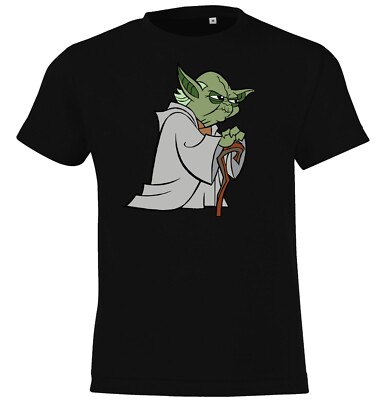 Youth Designz Kinder T-Shirt Space Wizard Yoda Logo Print Star Skywalker Wars 