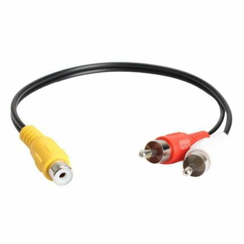Cavo adattatore AV splitter RCA femmina jack a 2 RCA maschio spina Y - Foto 2 di 3