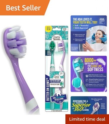 Butter on Gums Toothbrush with Extra Soft Bristles for Sensitive Gums, Soft T...