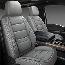 Leather Car Seat Covers Full Set,Universal Fit for Most Cars,SUVs and Sedans,Wat