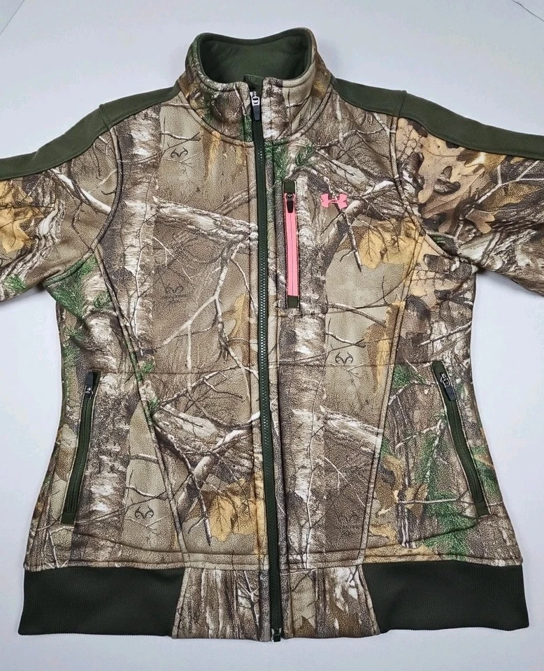 Chaqueta Under Armour para mujer LRG Ayton Storm Realtree camuflada caza senderismo aire libre Foto 3 de 4